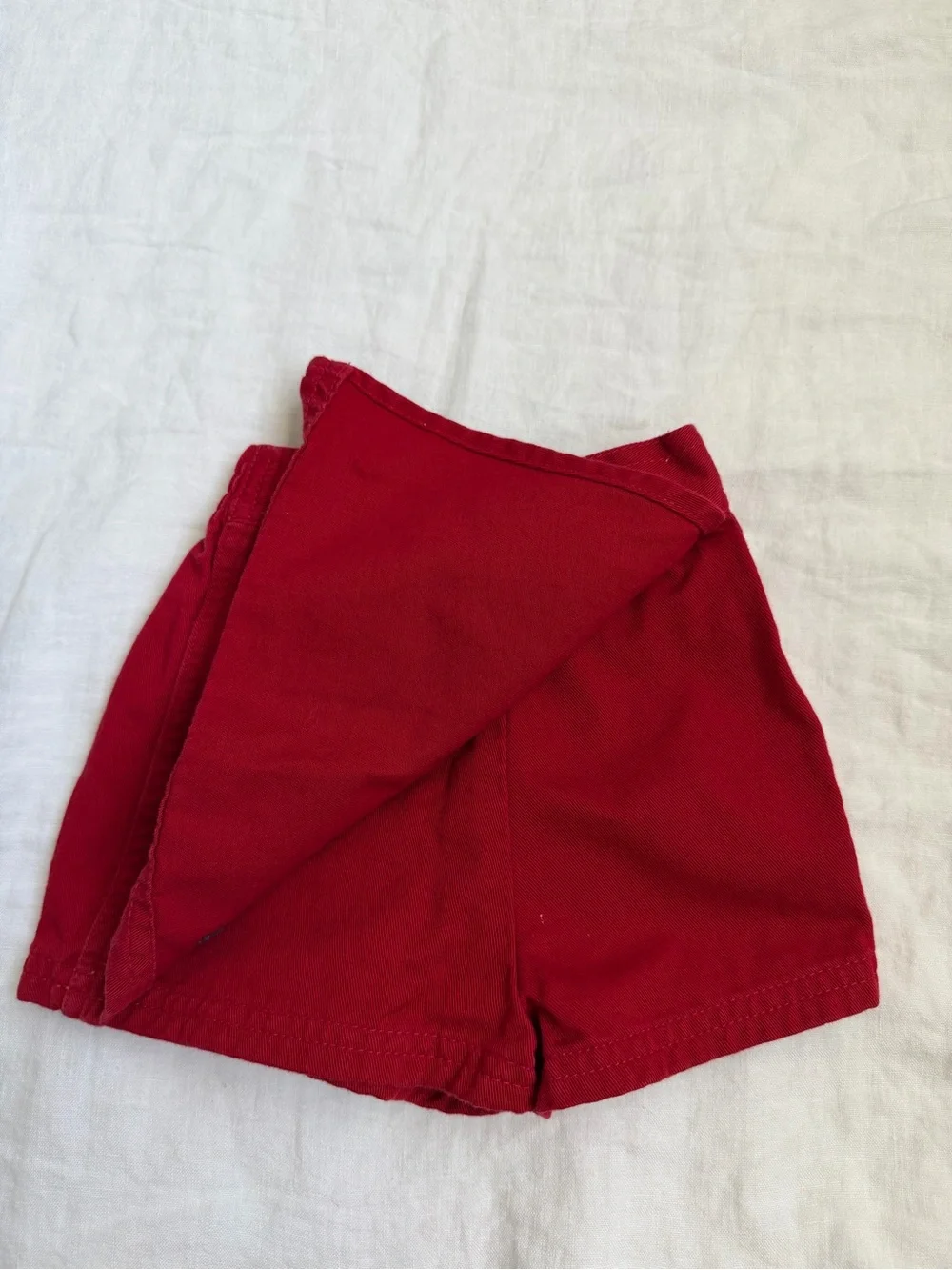 Ralph Lauren Red Girls' Skort with Navy Polo Pony Embroidery